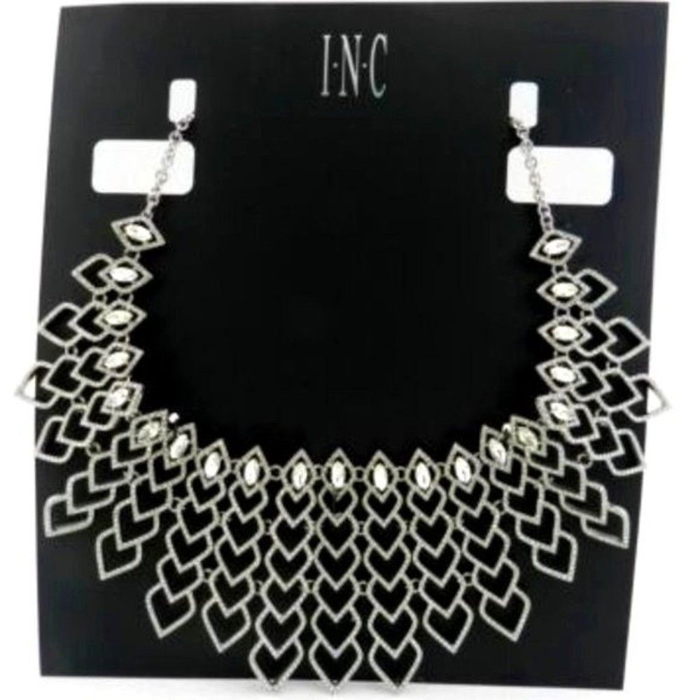 Womens INC INTERNATIONAL CONCEPTS Stylish Pavé Heart Statement Necklace